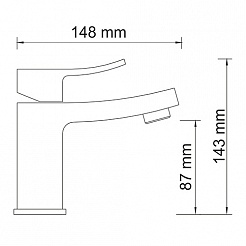 WasserKRAFT Смеситель Exter 1603 для раковины – фотография-4